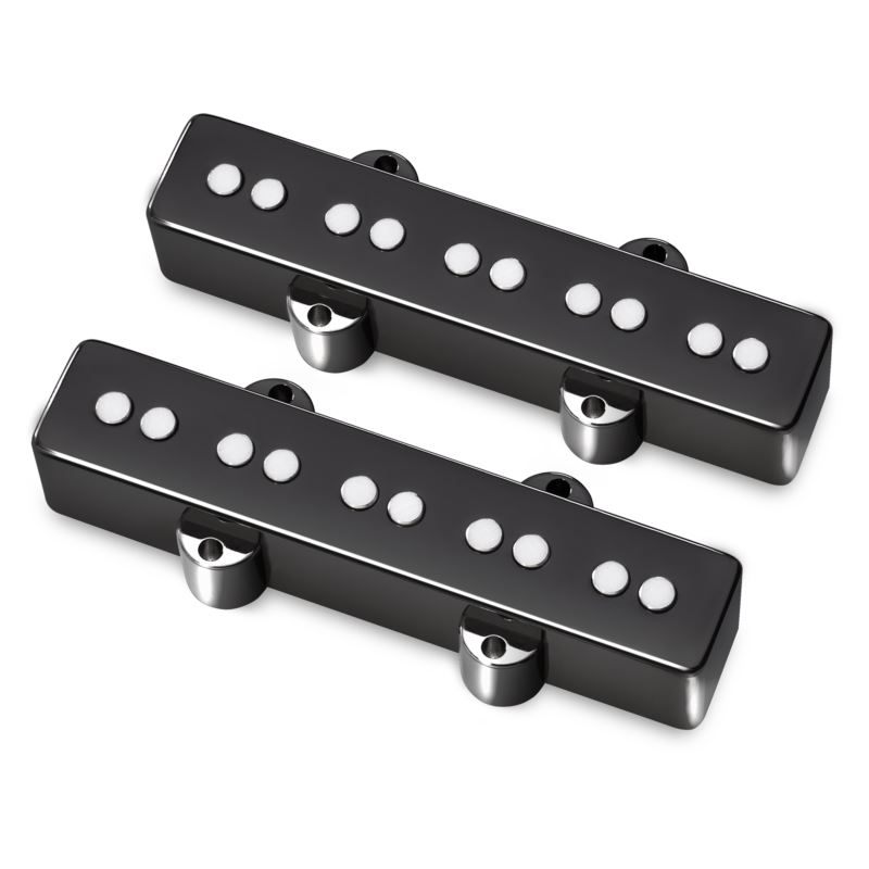 MEC Passive J/J-Style Bass Pickup Set, Metal Cover